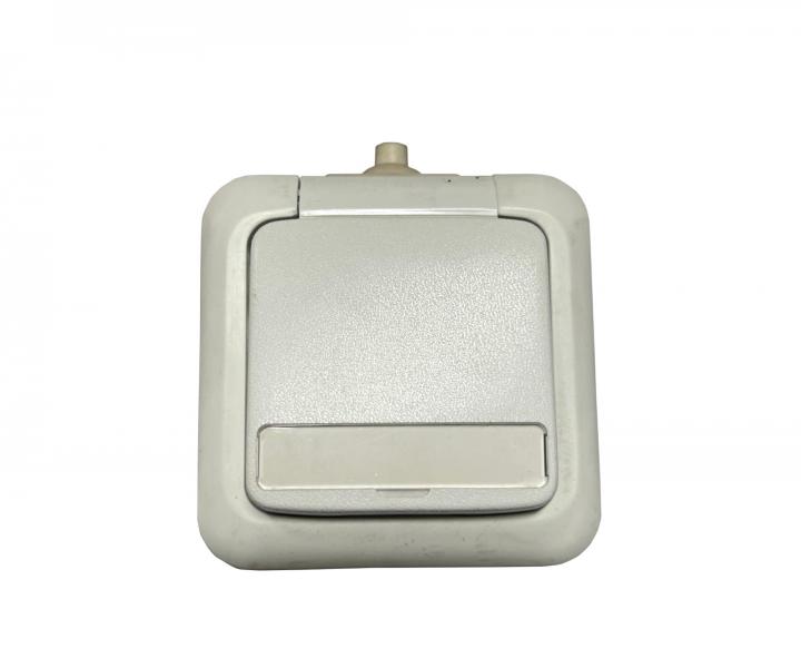 Gniazdo pojedyncze do wilgoci ABB Variant 5518-2610 B, IP44, pole opisowe - biae