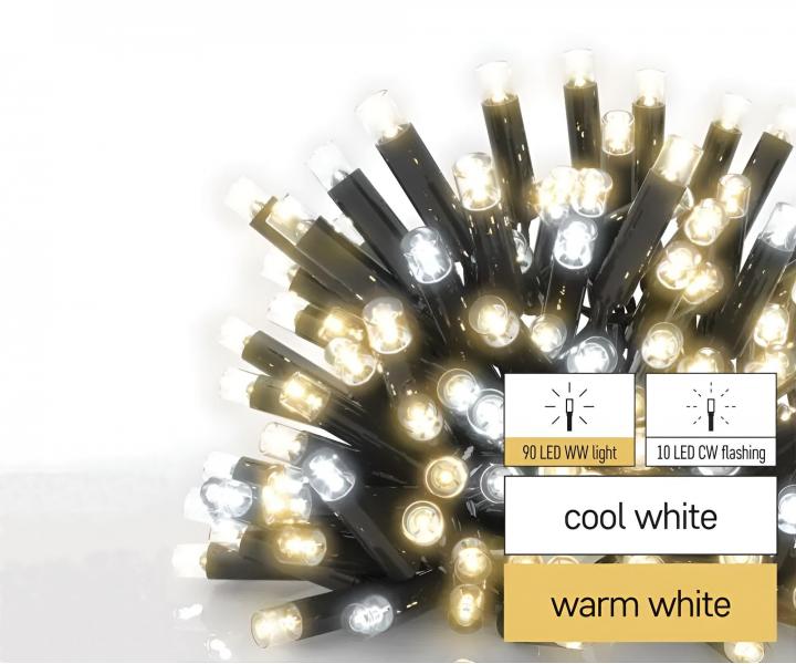 acuch LED witeczny Emos Profi D2AN01, IP44, zewntrzny, migajcy, ciepa/zimna biaa - 10 m