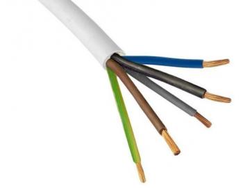 Kabel CYSY H05VV-F 5Gx2,5 biały - 1 metr