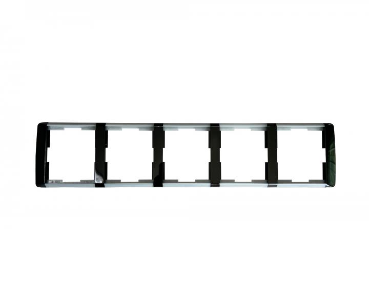 Ramka piciokrotna ABB Element-Time 3901E-A00150 05 - czarna/lodowa szaro