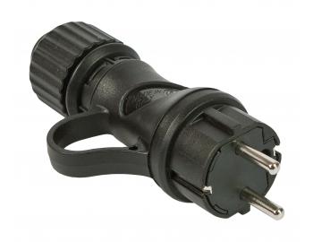 Wtyczka gumowa Fanton 80052, IP44, 16 A, 2P - czarna