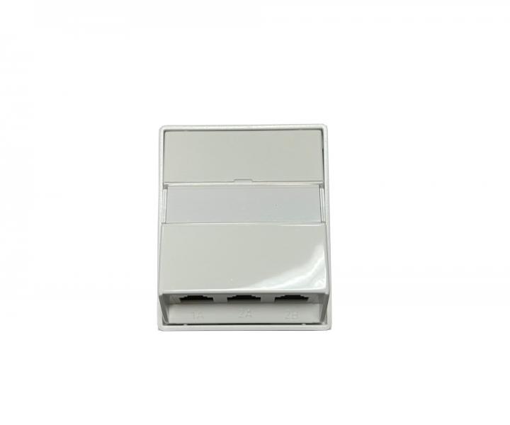 Pokrywa gniazda potr�jna telefoniczna ABB Element-Time 5013E-A00217 03, pole opisowe - bia�a