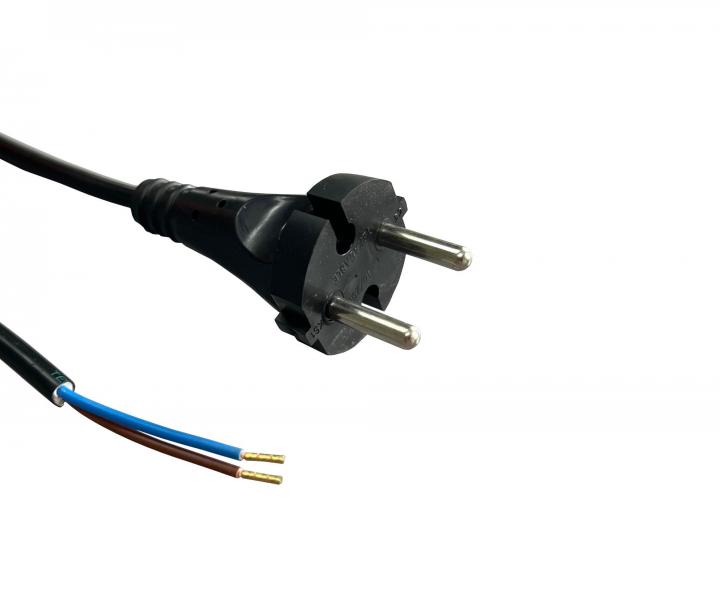 Flexo przewd gumowy 942151-1-52/5, 2x1,5, tuleje, wtyczka prosta, czarna - 5 m