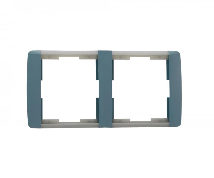 Ramka podwjna pozioma E-tim ABB Element 3901E-A00120 23 - niebieskoszara