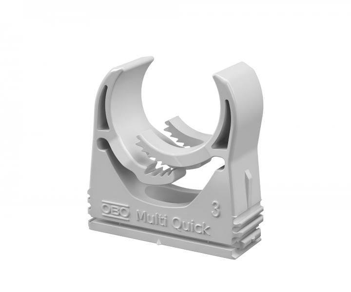 Zaczep OBO Multi Quick 3, 25-28,5 mm, poliamid - jasnoszary
