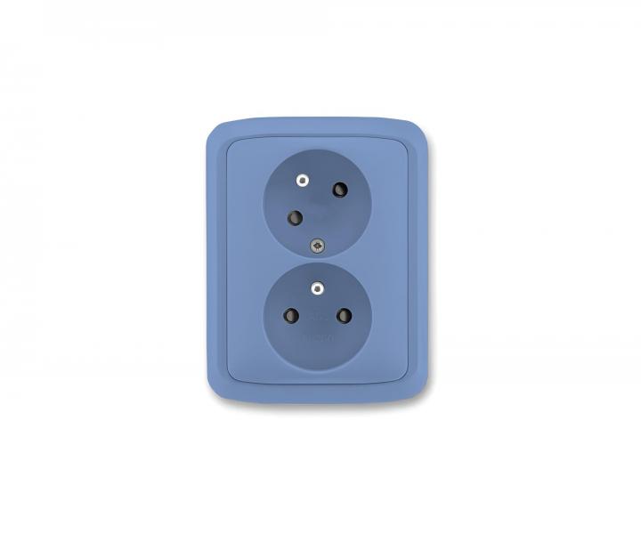 Gniazdo podw�jne ABB Tango 5513A-C02357 M2, obr�cone - jasnoniebieskie