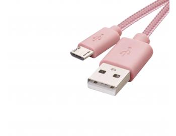 Szybka adowarka kabel Emos SM7006P, USB A - micro USB B, rowy - 1 m
