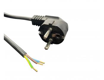 Flexo PVC sznurek 863077-1-53/3, 3x0,75, tuleje, wtyczka ktowa, czarna - 3 m