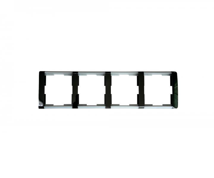 Ramka czterokrotna ABB Element-Time 3901E-A00140 05 - czarna/lodowa szaro
