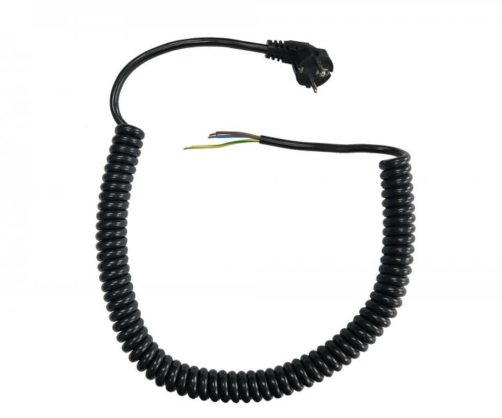 Flexo PVC skrcona linka 863157-1-101/5, 3Gx1,5, tuleje, wtyczka ktowa, czarna - 5 m