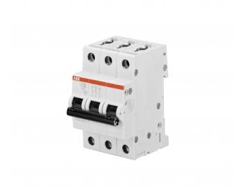 Wycznik ABB S203-B16, 3-biegunowy, 16 A, charakterystyka B, 6kA