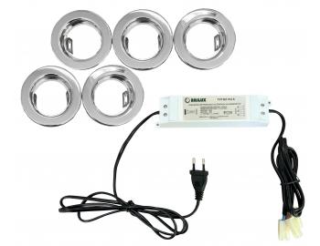 Zestaw lamp halogenowych Brilux 4905-5, 20 W - chrom
