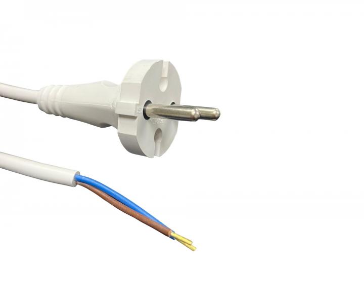 Flexo PVC sznur 862101-3-53/5, 2x1, tuleje, prosta wtyczka, biaa - 5 m