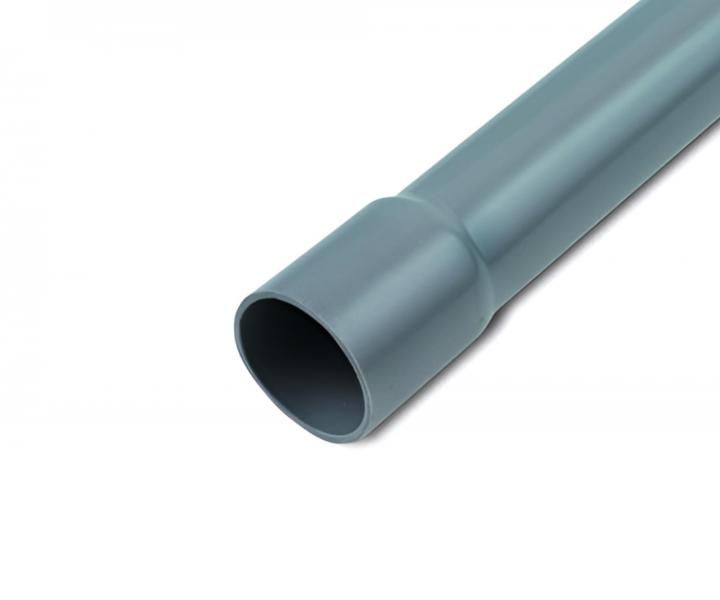 Rura pancerna sztywna z gwintem Dietzel Univolt IEC UPRM DN40 084205, 750 N, PVC, ciemnoszara - 1 m