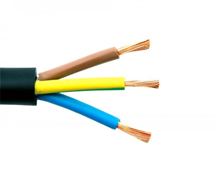 Kabel gumowy H05RR-F, 3Gx1,5, Meinhart, czarny - 1 m