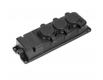 Potrjna wtyczka Orno OR-AE-13166, IP44, 230 V, 16 A, gumowa - czarna