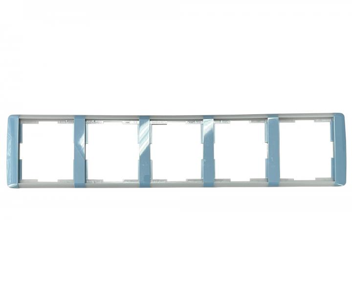 Ramka pi�ciokrotna, pozioma ABB Element-Time 3901E-A00150 23 - niebieska/lodowa szaro��