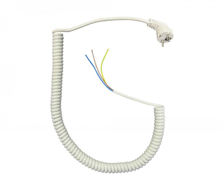 Flexo PVC skrcony przewd 863157-3-101/5, 3Gx1,5, wtyczka ktowa, biaa - 5 m