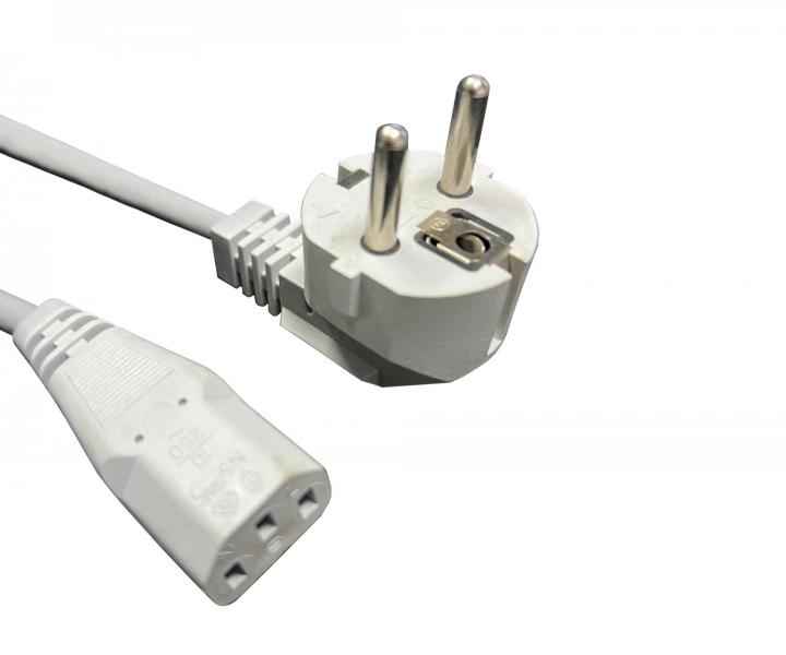 Flexo PVC kabel komputerowy N5/863077-2-2/1,5, 3x0,75, wtyczka ktowa, szary, 1,5 m - II klasa - zabrudzony