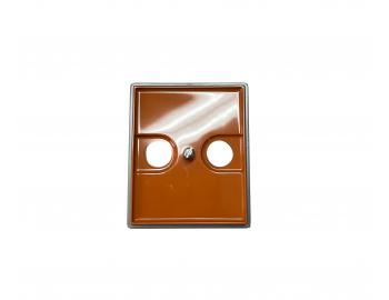 Pokrywa gniazda telewizyjnego i radiowego ABB Element-Time 5011E-A00200 07 - karmelowa/lodowa szaro��