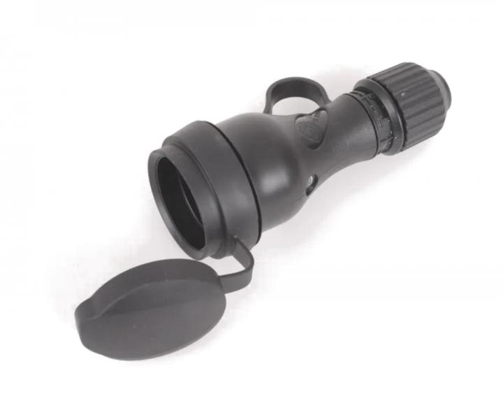 Wtyczka gumowa Fanton 80052, IP44, 16 A, 2P - czarna