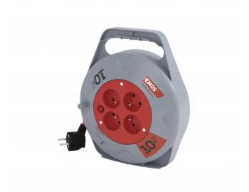 Przeduacz na bbnie Emos P19410N, 4x gniazdo, 230 V, 1 mm2, czerwony - 10 m