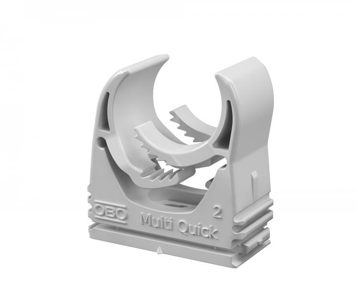 Zaczep OBO Multi Quick 2, 18,5-22,5 mm, poliamid - jasnoszary