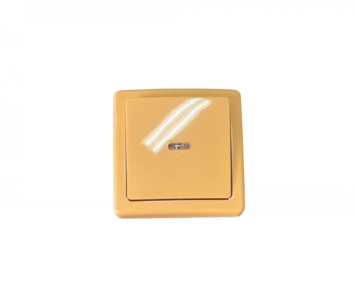 Prze��cznik pojedynczy kompletny ABB Swing 3557G-C01341 D1, uk�ad 1, 1-biegunowy, z okienkiem - be�owy