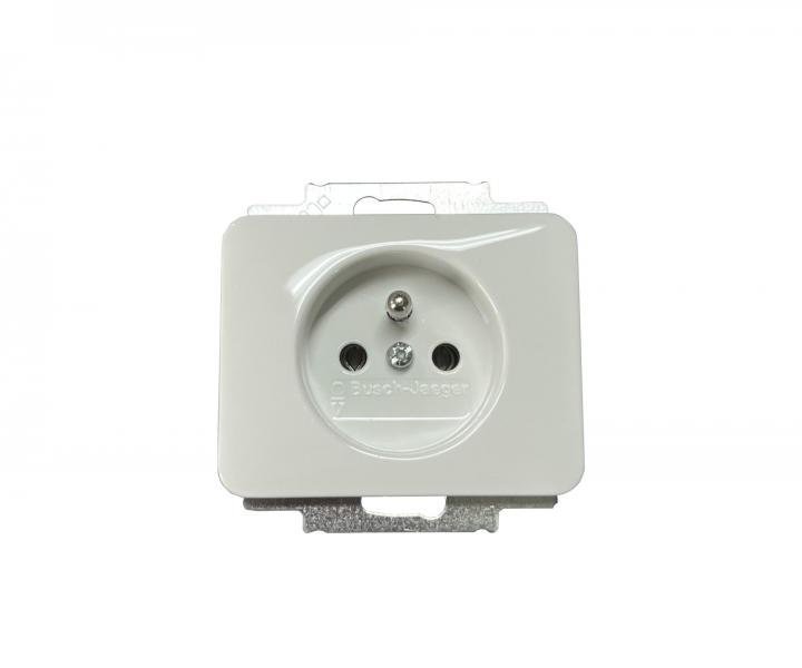 Gniazdko pojedyncze ABB Alpha Nea 5518B-A234024G - b�yszcz�ca bia�a