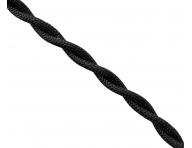 Kabel pleciony 2x0,5 Precon, oplecione poszczeglne przewody, czarny