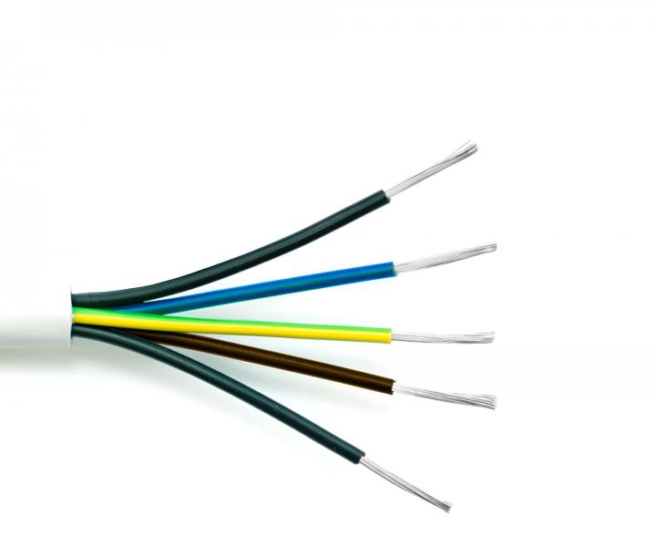 Kabel silikonowy CSSS V05SS-F 5x1,5, ProPS, bia�y - 1 m