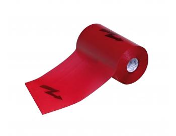 Folia ostrzegawcza Napro, 220 mm x 100 m, z nadrukiem - czerwona