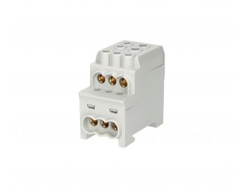 Blok do podziau faz Hora eTec UVB 200 L G, 200 A, 1000 V, 1-biegunowy - szary