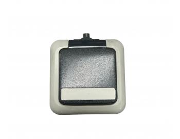 Gniazdo pojedyncze do wilgoci ABB Variant 5518-2610 S, IP44, pole opisowe - szare