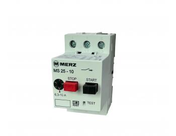 Wycznik ochronny silnikowy Merz MS25-10, 6,3-10 A