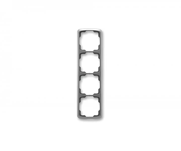 Ramka czterokrotna, pionowa ABB Tango 3901A-B41 S2 - szary dymny