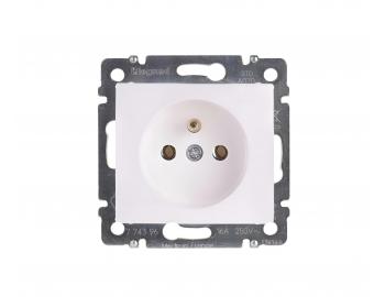 Gniazdo pojedyncze Legrand Valena, IP20, z bolcem ochronnym - bia�e