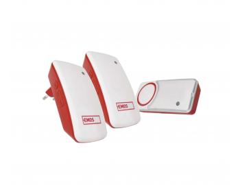 Bezbateryjny domowy bezprzewodowy dzwonek Emos P5750.2R do gniazdka, IP44