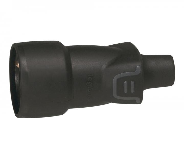 Gniazdo gumowe 2P+T IP44 Legrand 050446 czarne