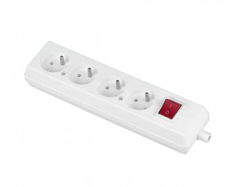 Czterokrotne gniazdko z wcznikiem Jonex GN-470WS, IP20, 16 A, 250 V - biae