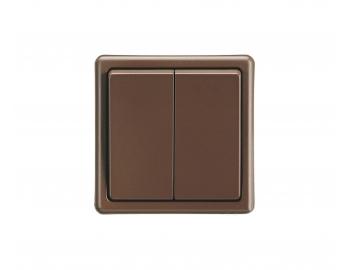 Podw�jny prze��cznik kompletny ABB Classic 3553-05289 H4, uk�ad 5 - br�zowy