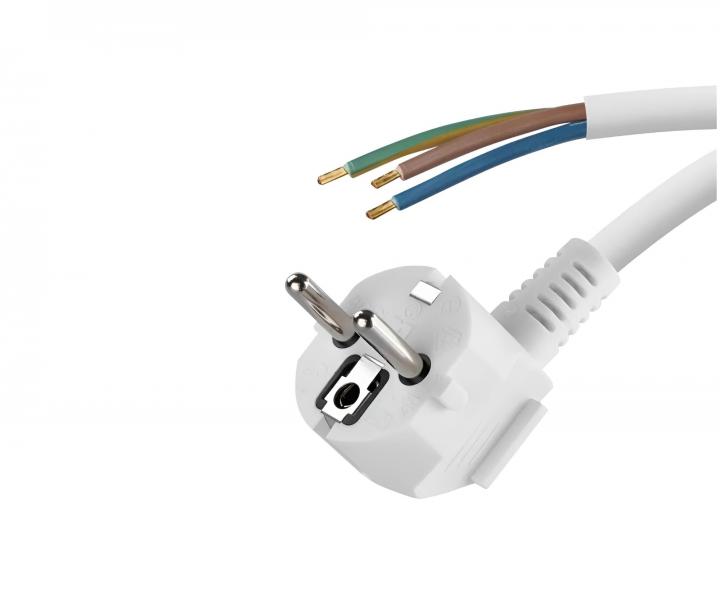 Flexo PVC przewd 863107-3-53/2, 3Gx1, tuleje, wtyczka ktowa, biaa - 2 m