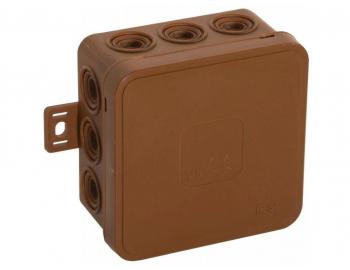Skrzynka przyczeniowa IP54 U.H.TED, V5, 75x75x41mm, elastyczny, brzowy