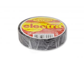 Tama izolacyjna Napro electra PVC 0,13 mm x 15 mm x 10 m, czarna