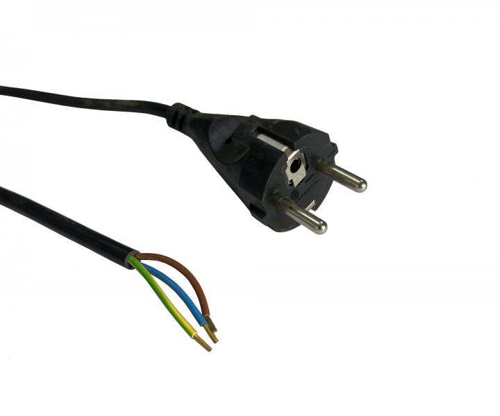 Flexo przewd gumowy 913159-1-2/2, 3Gx1,5, tuleje, wtyczka prosta, czarna - 2 m