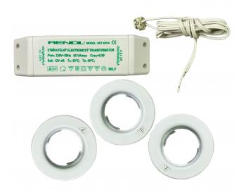 Zestaw wbudowanych halogenowych opraw owietleniowych Rendl SHP3205/2, G4, 220-240 V, 3x 20 W - biay
