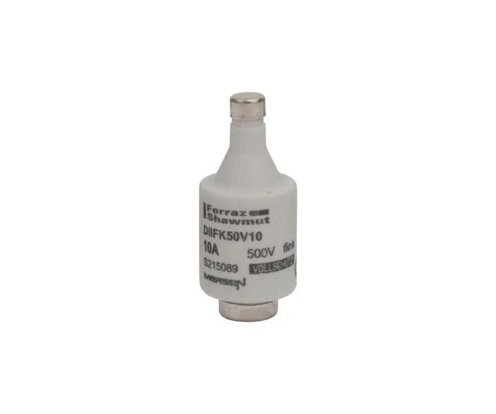 Bezpiecznik Mersen S215089, rozmiar DII DZ, gF, 10A, 500V - czerwony
