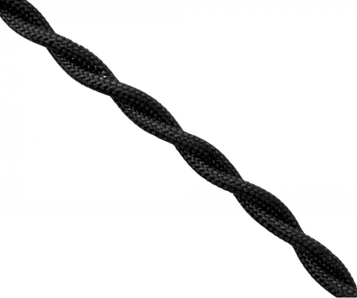 Kabel pleciony 2x0,5 Precon, oplecione poszczeglne przewody, czarny