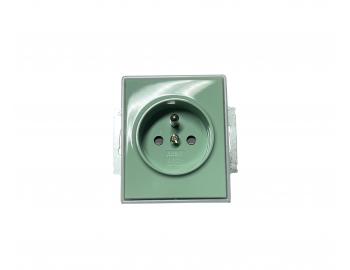 Gniazdo pojedyncze ABB Element-Time 5518E-A02359 22, z klapkami - agawa/lodowobia�a