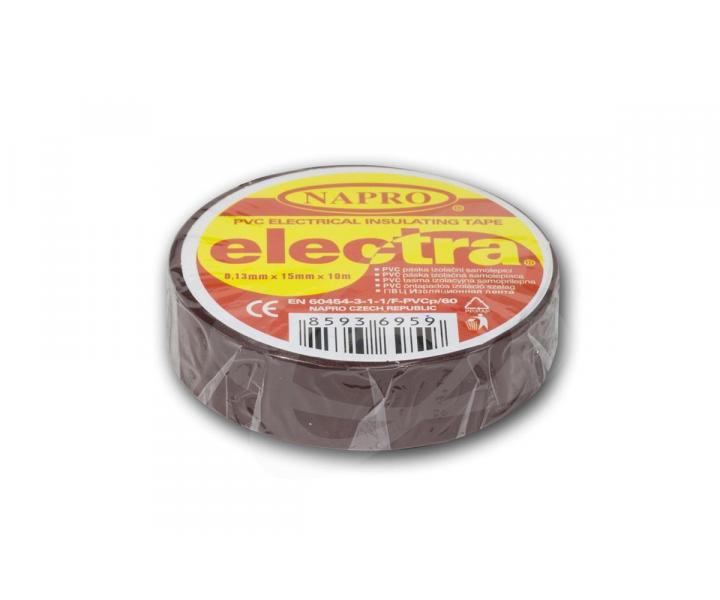 Tama izolacyjna Napro electra PVC 0,13 mm x 15 mm x 10 m, brzowa
